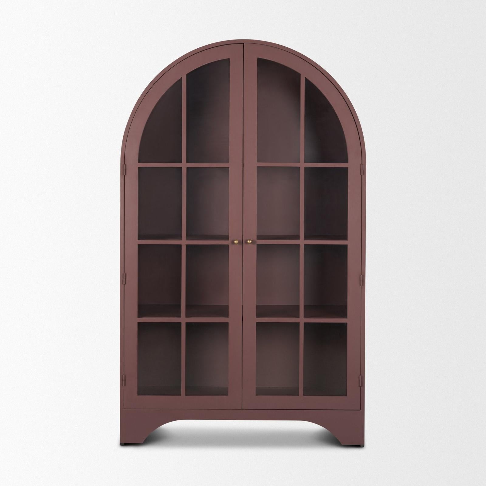 Mercana Rousseau Arched Curio Cabinet w/ Glass Doors