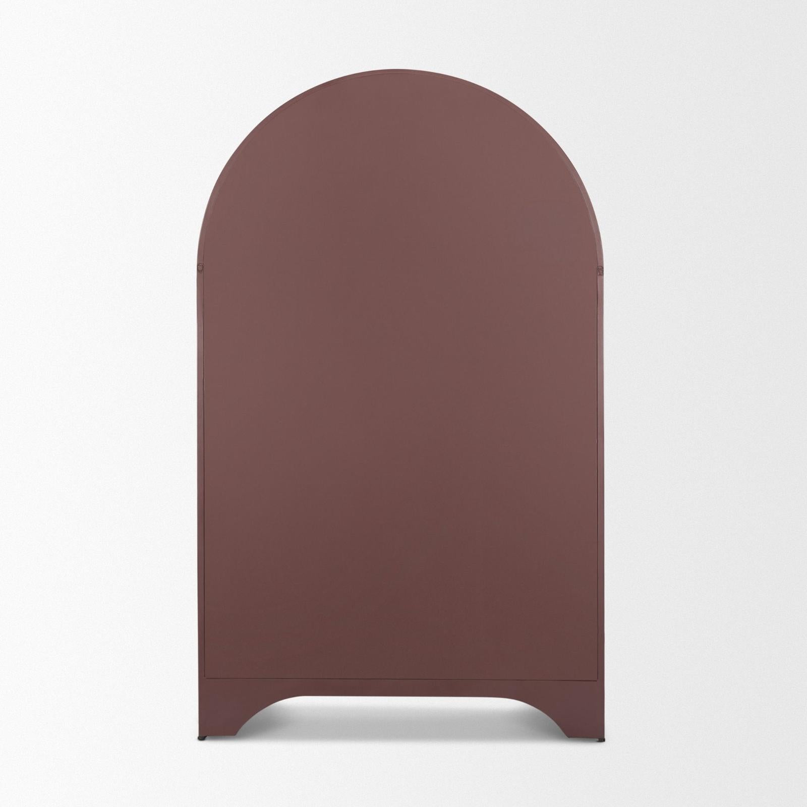 Mercana Rousseau Arched Curio Cabinet w/ Glass Doors