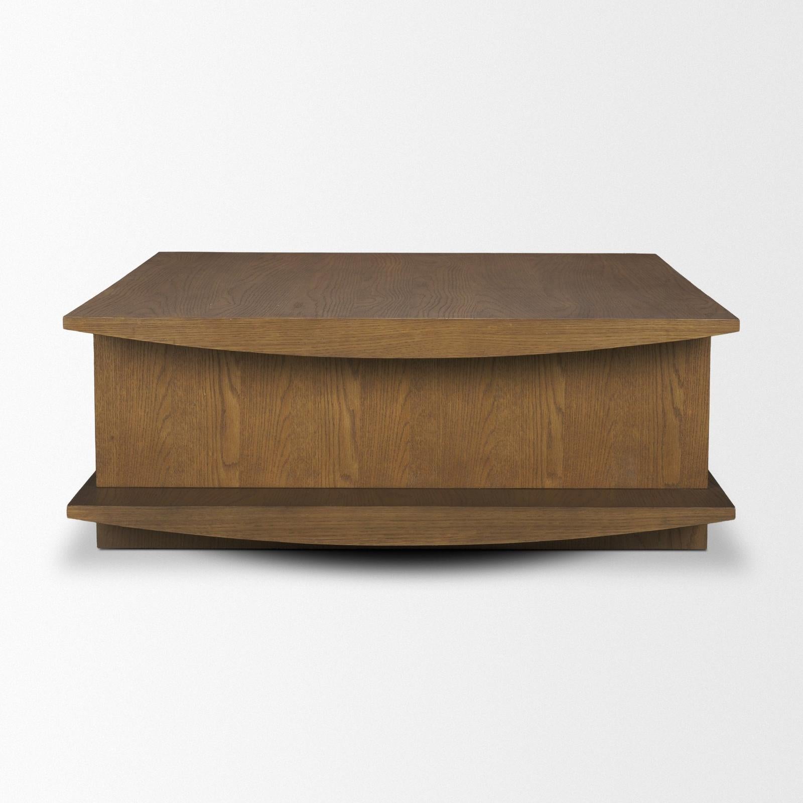 Mercana Boden Wood Coffee Table w/ Open Shelf