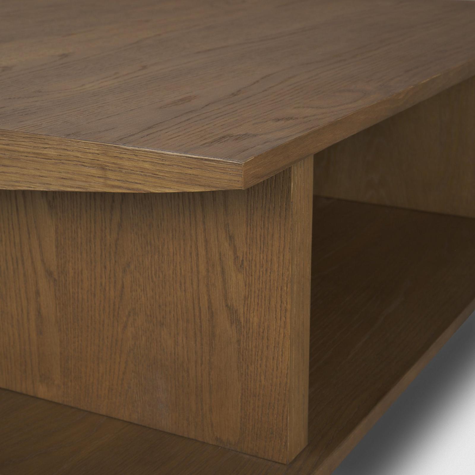 Mercana Boden Wood Coffee Table w/ Open Shelf
