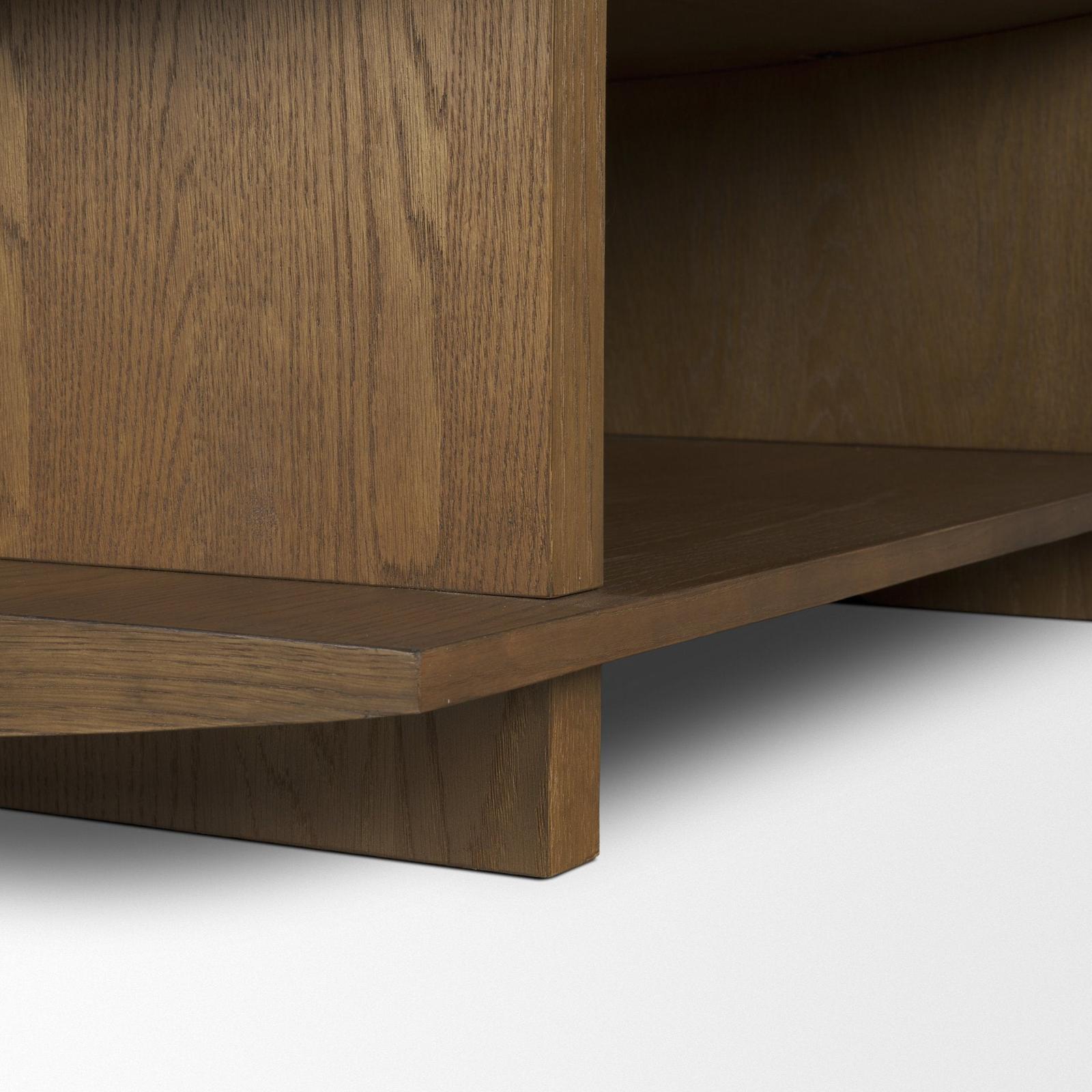 Mercana Boden Wood Coffee Table w/ Open Shelf