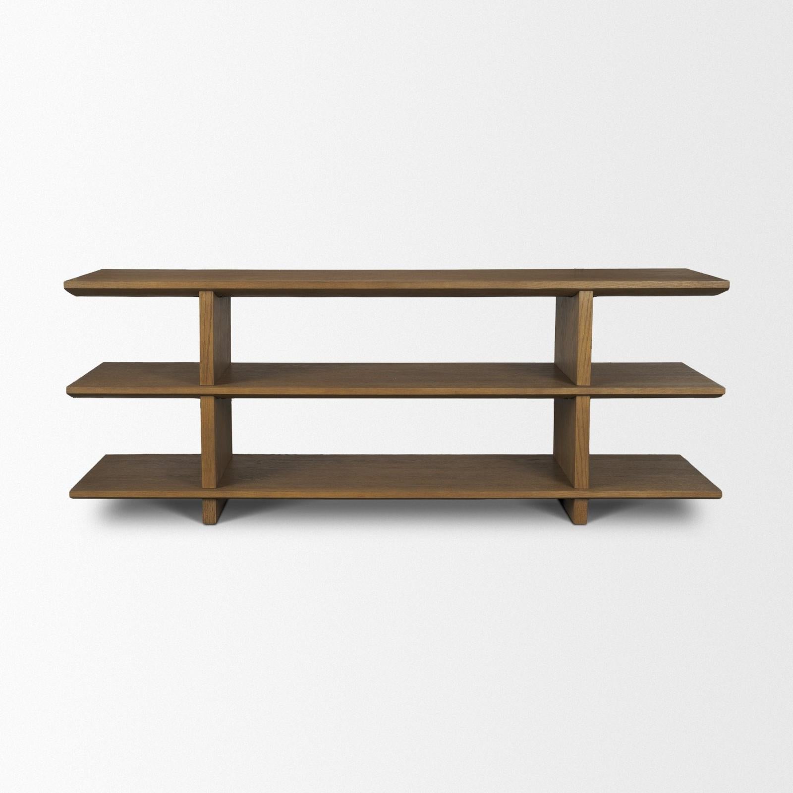 Mercana Boden Wood Console Table w/ Open Shelves