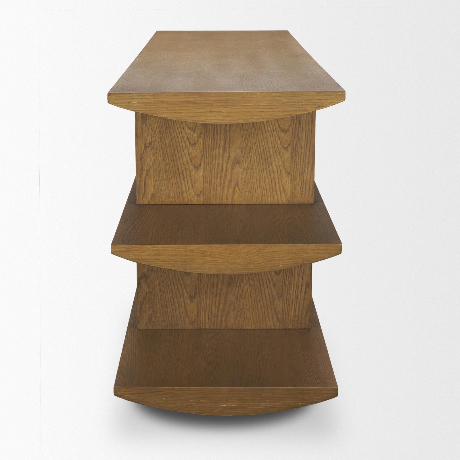 Mercana Boden Wood Console Table w/ Open Shelves