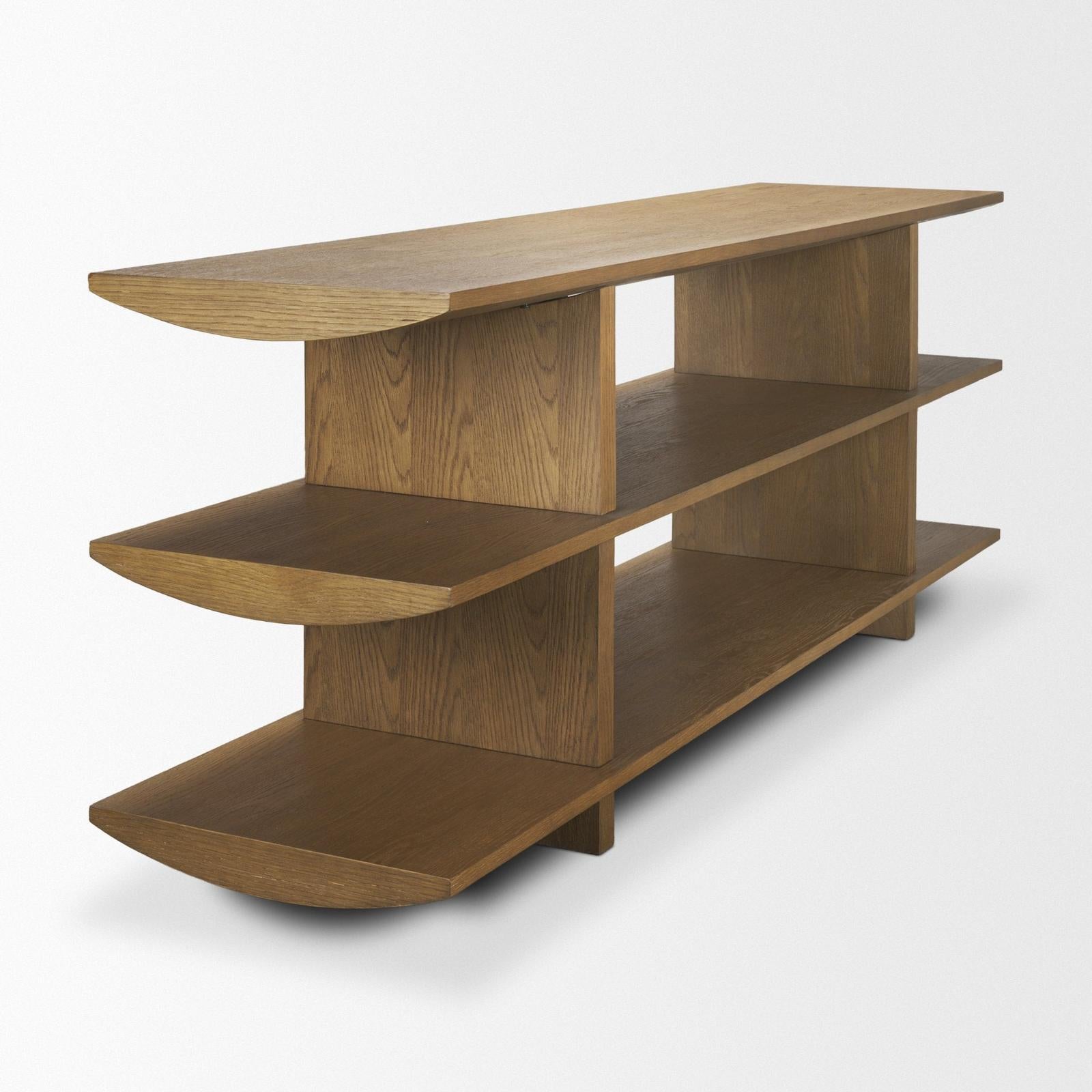 Mercana Boden Wood Console Table w/ Open Shelves