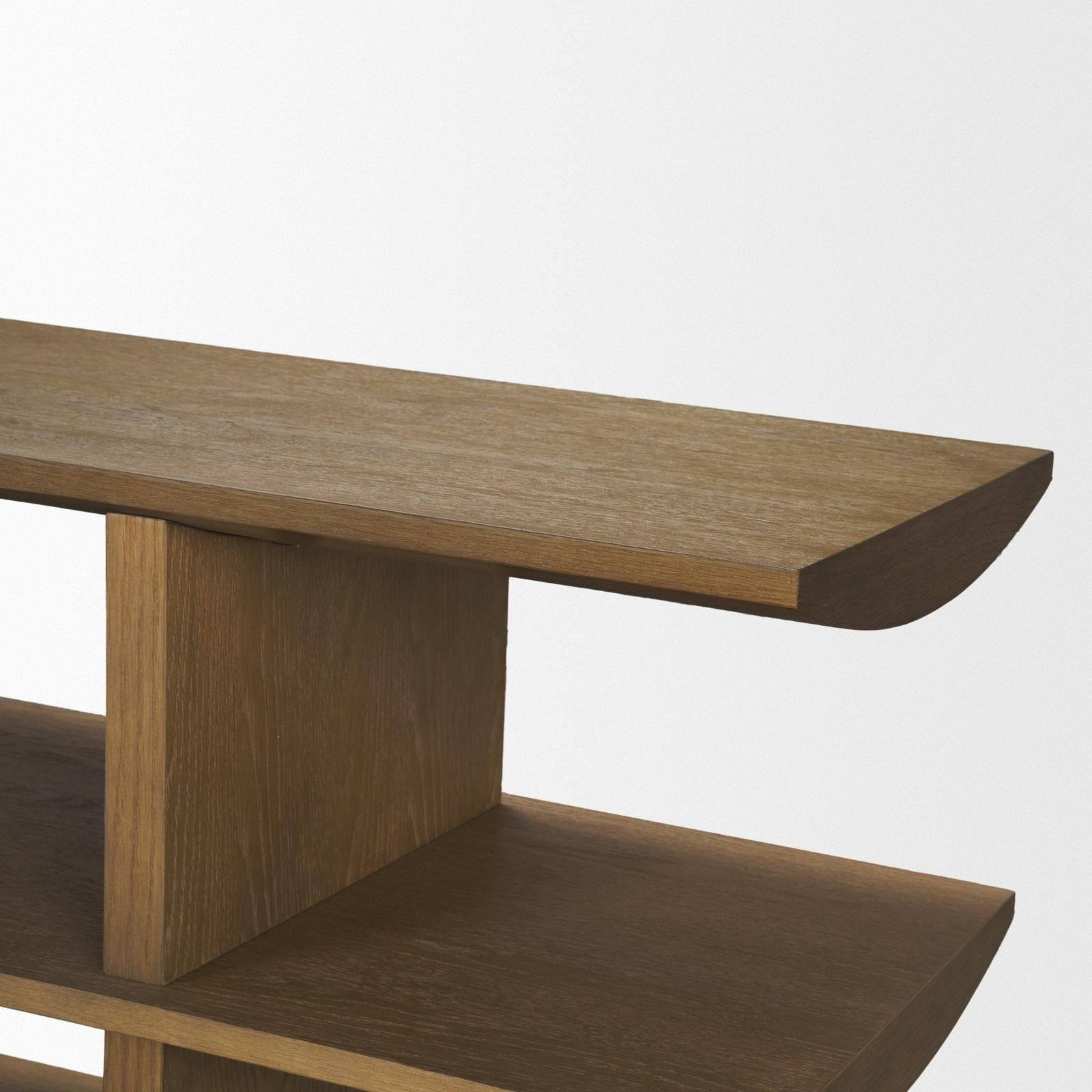 Mercana Boden Wood Console Table w/ Open Shelves