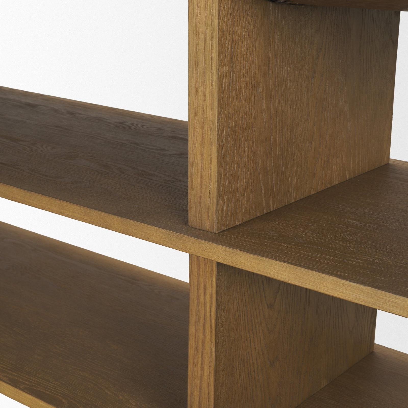 Mercana Boden Wood Console Table w/ Open Shelves