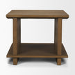 Mercana Boden Wood Side Table w/ Open Shelves
