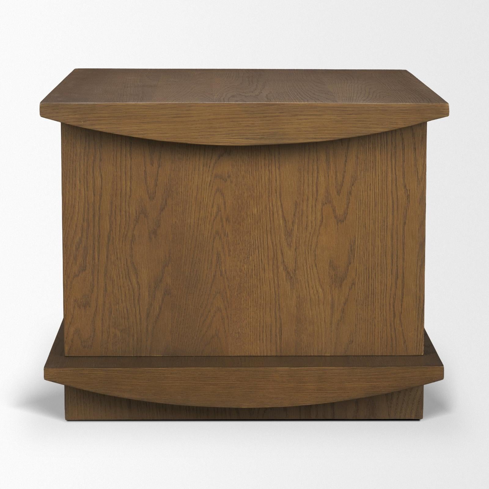 Mercana Boden Wood Side Table w/ Open Shelves