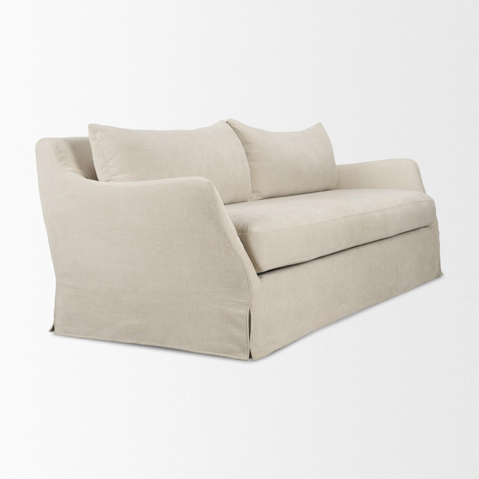 Mercana Ellington Slipcovered Slope 3 Seater Arm Sofa