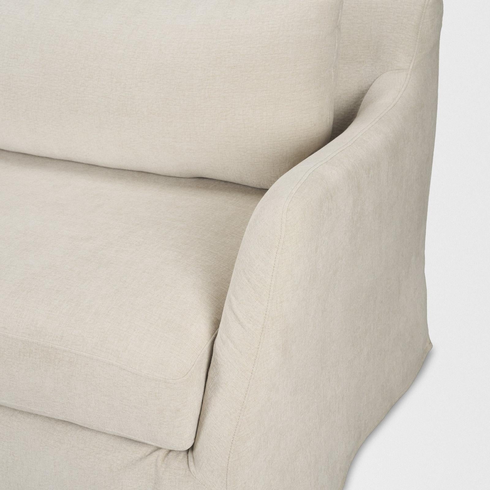Mercana Ellington Slipcovered Slope 3 Seater Arm Sofa
