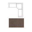 Mercana Warner Channel 3 Piece Sofa Set w/Corner Piece