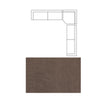 Mercana Warner Channel 3 Piece Sofa Set w/Corner Piece