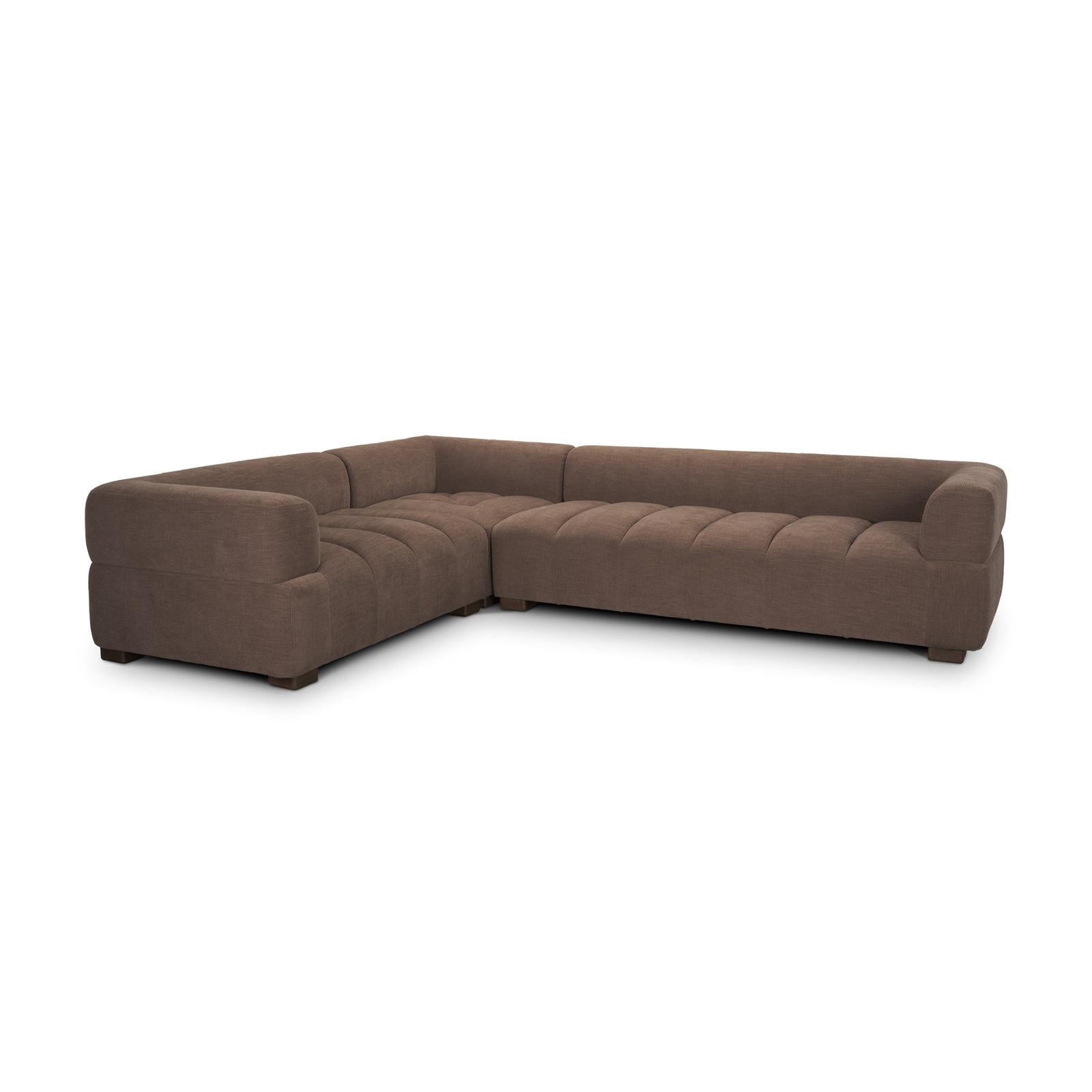 Mercana Warner Channel 3 Piece Sofa Set w/Corner Piece