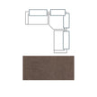 Mercana Warner Channel 3 Piece Sofa Set w/Corner Piece w/Back Cushions