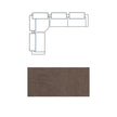 Mercana Warner Channel 3 Piece Sofa Set w/Corner Piece w/Back Cushions