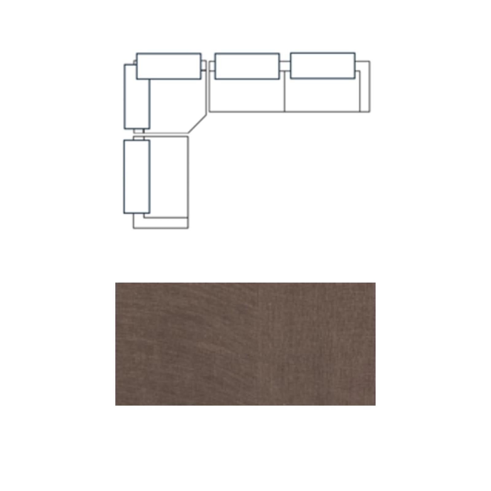 Mercana Warner Channel 3 Piece Sofa Set w/Corner Piece w/Back Cushions