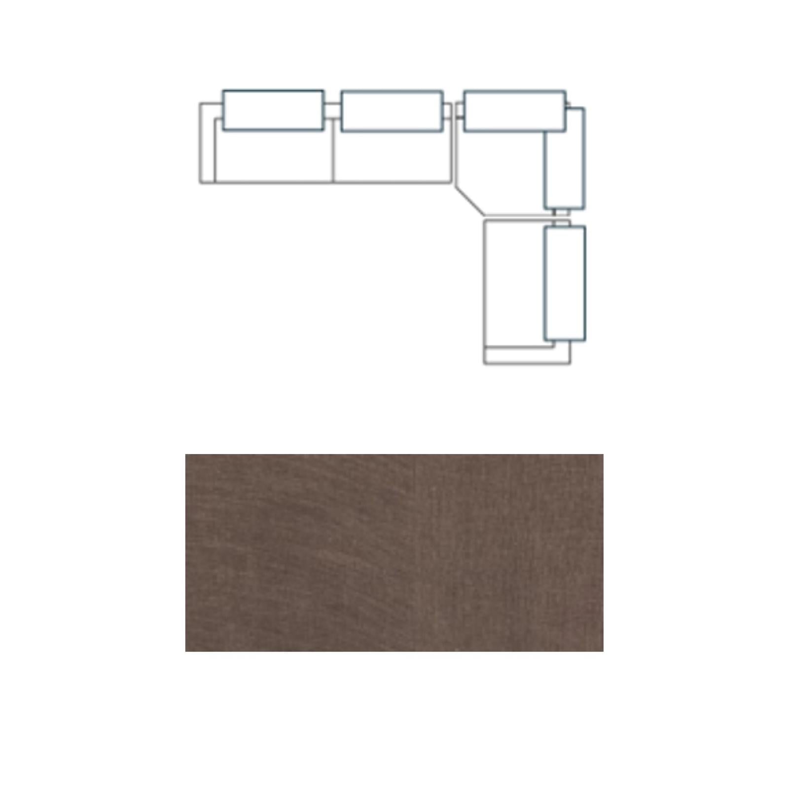 Mercana Warner Channel 3 Piece Sofa Set w/Corner Piece w/Back Cushions