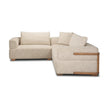 Mercana Warner Frame 3 Piece Sofa Set w/Corner Piece w/Back Cushions