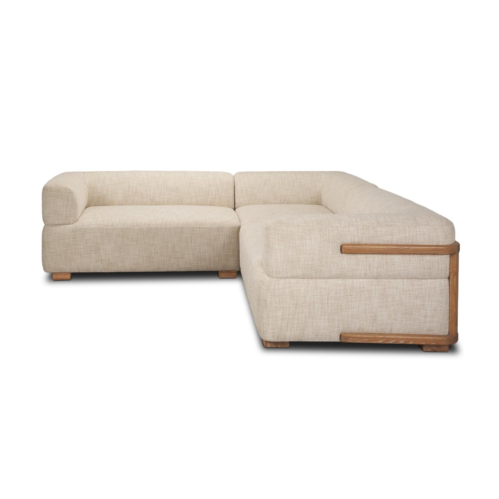 Mercana Warner Frame 3 Piece Sofa Set w/Corner Piece