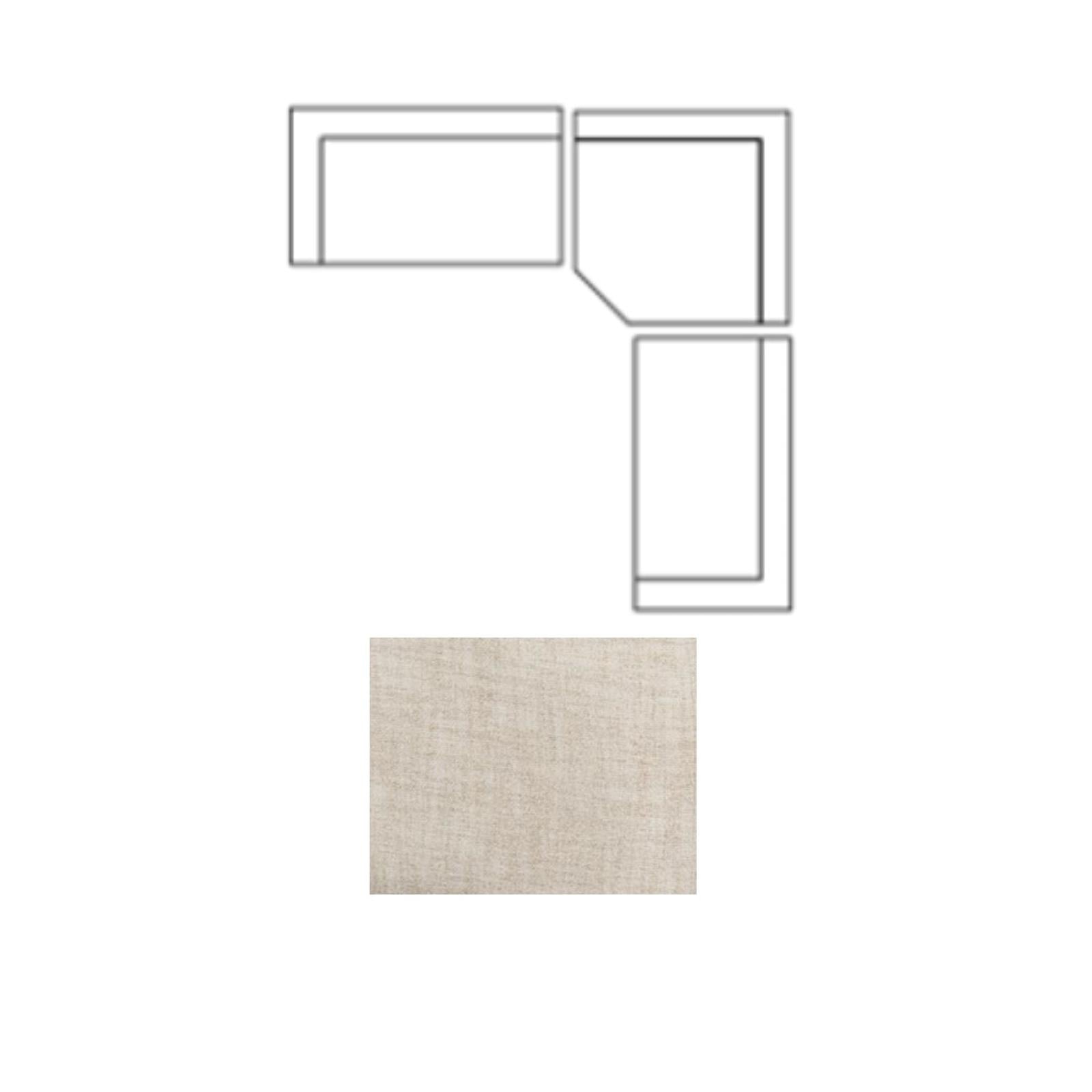 Mercana Warner Frame 3 Piece Sofa Set w/Corner Piece