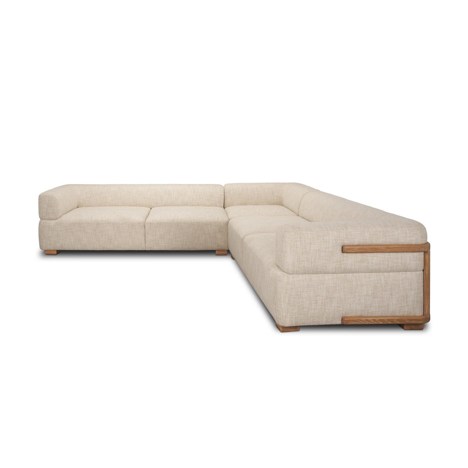 Mercana Warner Frame 3 Piece Sofa Set w/Corner Piece