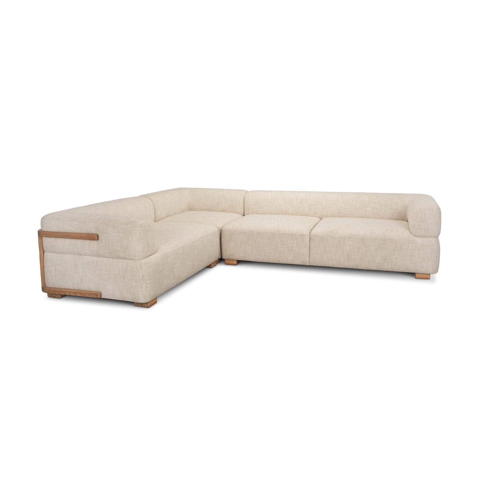 Mercana Warner Frame 3 Piece Sofa Set w/Corner Piece