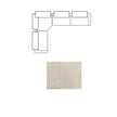 Mercana Warner Frame 3 Piece Sofa Set w/Corner Piece w/Back Cushions