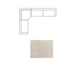 Mercana Warner Frame 3 Piece Sofa Set w/Corner Piece