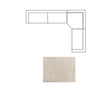 Mercana Warner Frame 3 Piece Sofa Set w/Corner Piece