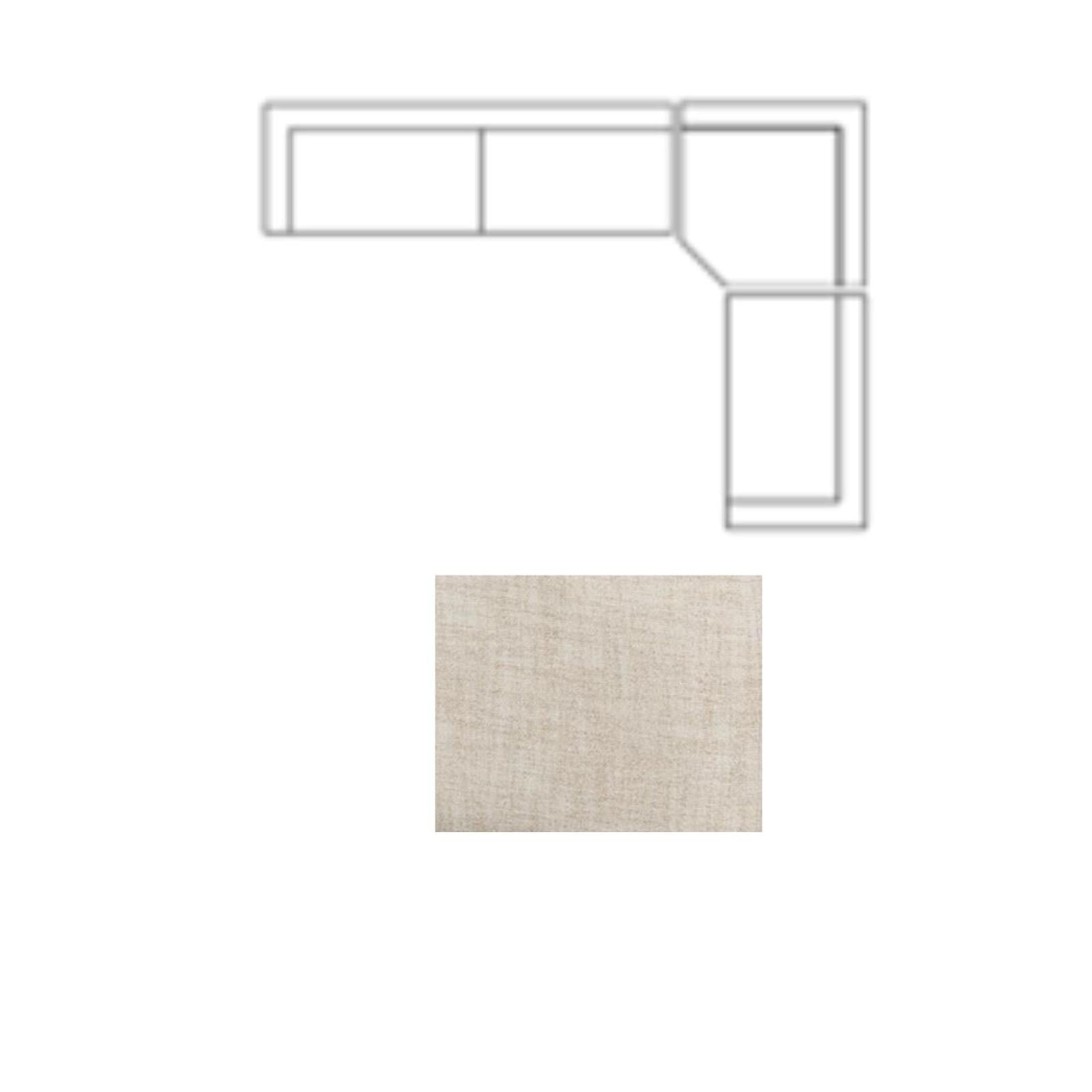 Mercana Warner Frame 3 Piece Sofa Set w/Corner Piece