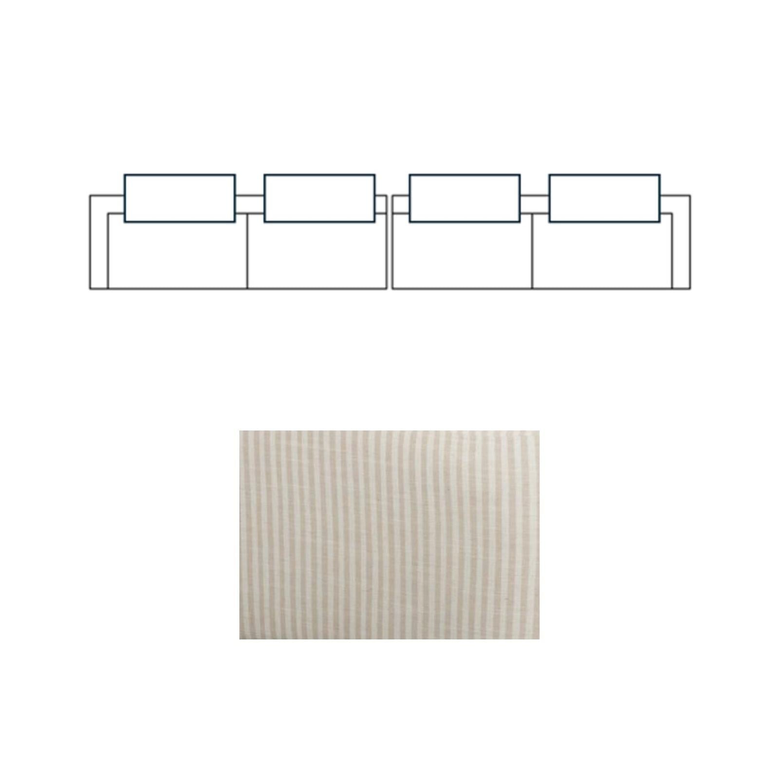 Mercana Warner Stripe 2 Piece Sofa Set