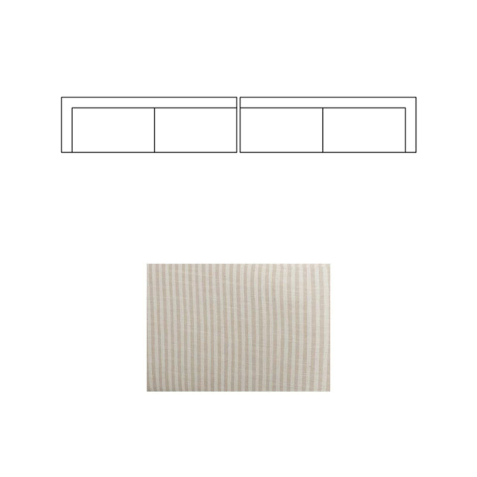 Mercana Warner Stripe 2 Piece Sofa Set