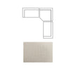 Mercana Warner Stripe 3 Piece Sofa Set w/Corner Piece