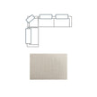 Mercana Warner Stripe 3 Piece Sofa Set w/Corner Piece w/Back Cushions
