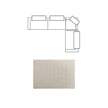 Mercana Warner Stripe 3 Piece Sofa Set w/Corner Piece w/Back Cushions