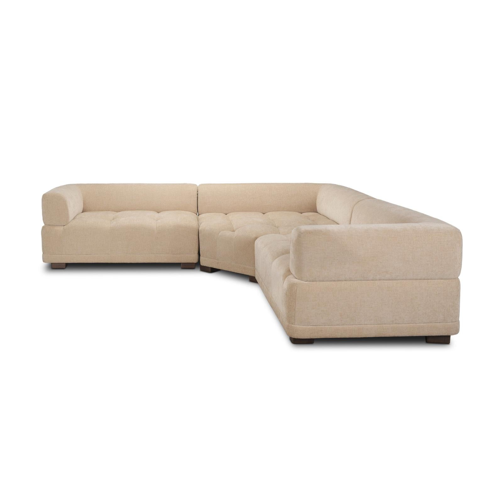 Mercana Warner Quilt 3 Piece Sofa Set w/Corner Piece