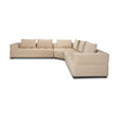 Mercana Warner Quilt 3 Piece Sofa Set w/Corner Piece w/Back Cushions