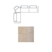 Mercana Warner Quilt 3 Piece Sofa Set w/Corner Piece w/Back Cushions