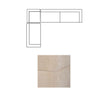 Mercana Warner Quilt 3 Piece Sofa Set w/Corner Piece