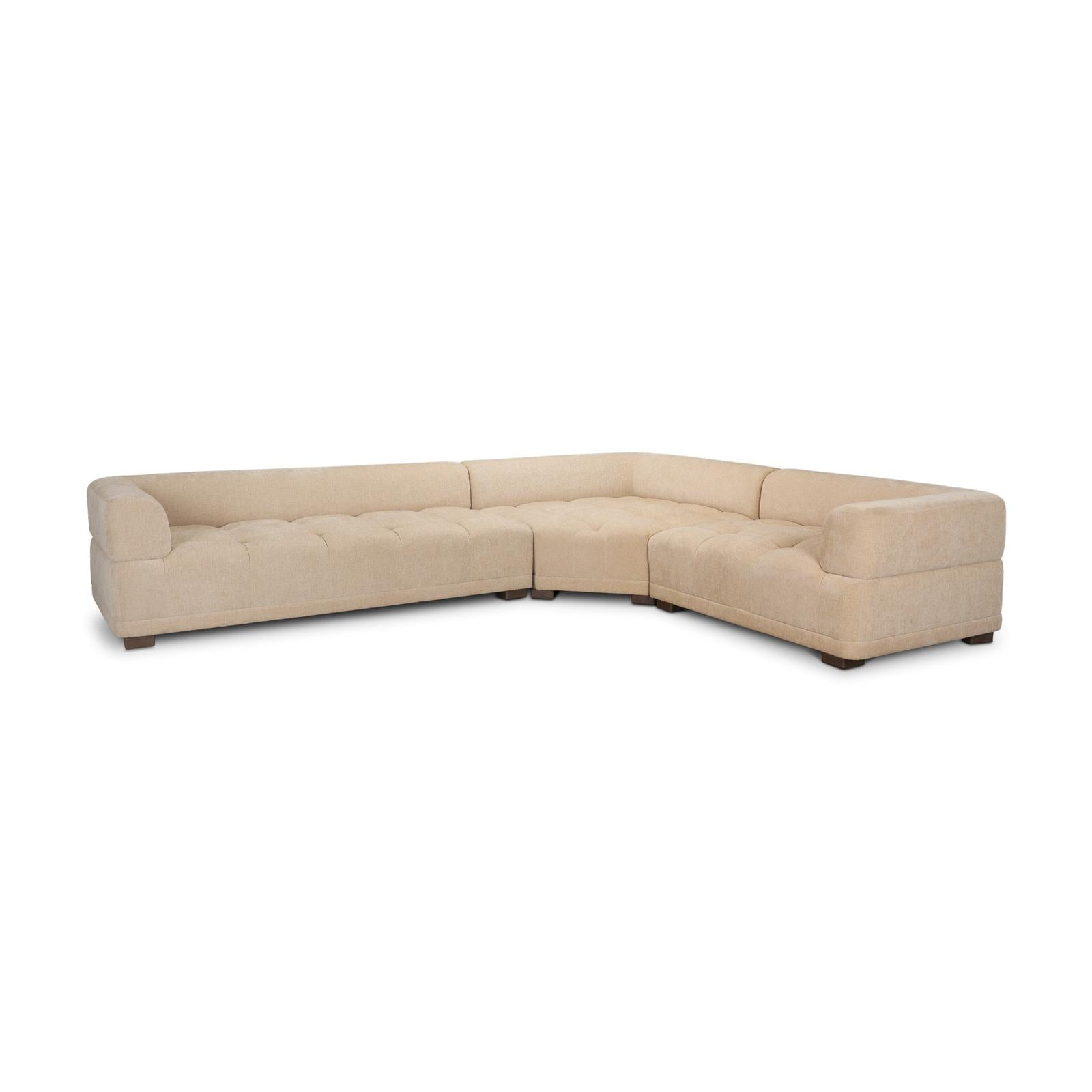 Mercana Warner Quilt 3 Piece Sofa Set w/Corner Piece