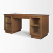 Mercana Winsford Two-Tone Oak Writing Desk w/ Glass Doors