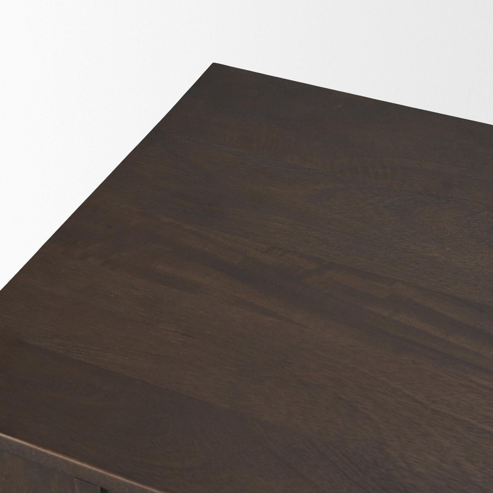 Mercana Truss Dark Brown Wood 4 Door Closed Sideboard