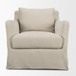 Mercana Ellington Slipcovered Slope Arm Swivel Accent Chair