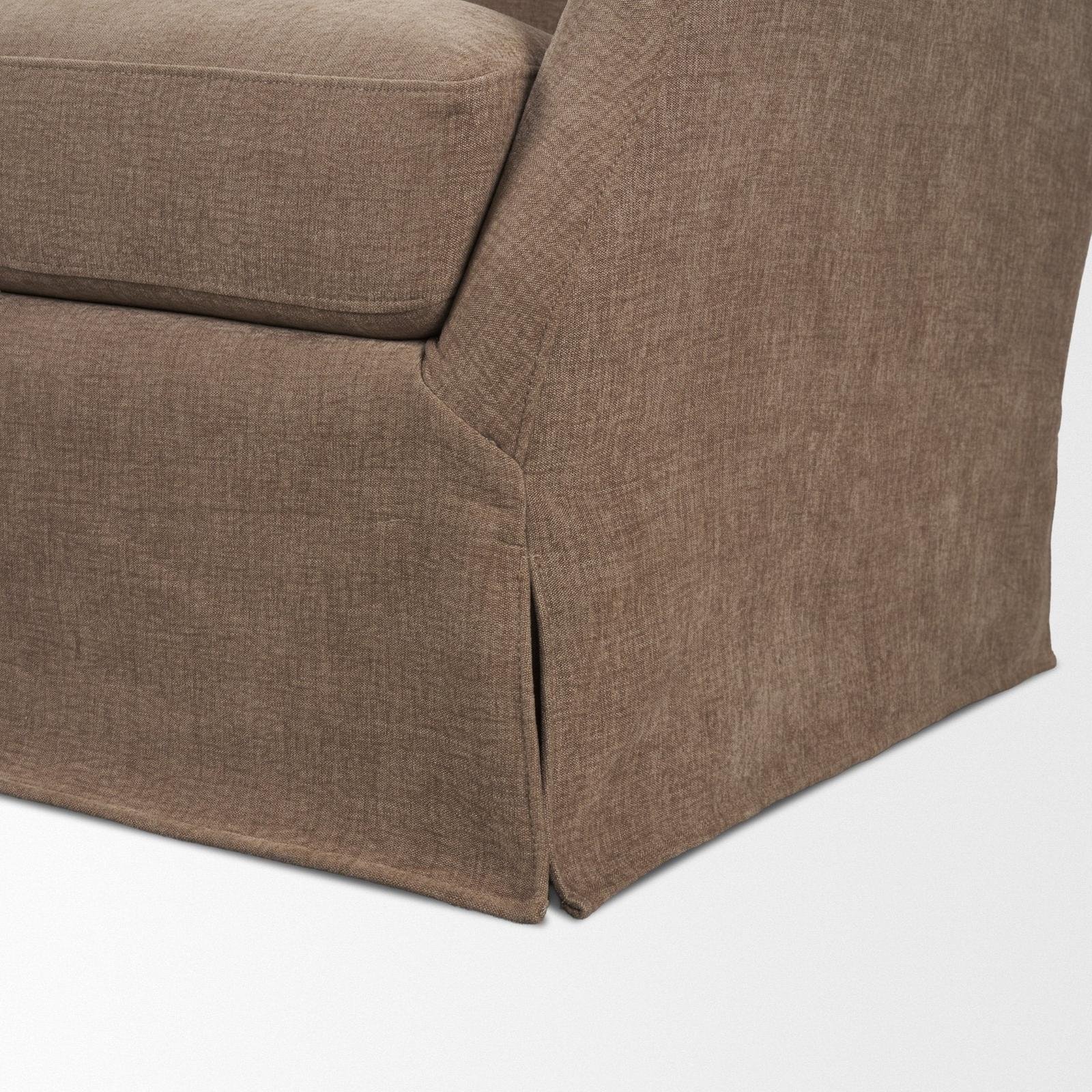 Mercana Ellington Slipcovered Slope Arm Swivel Accent Chair
