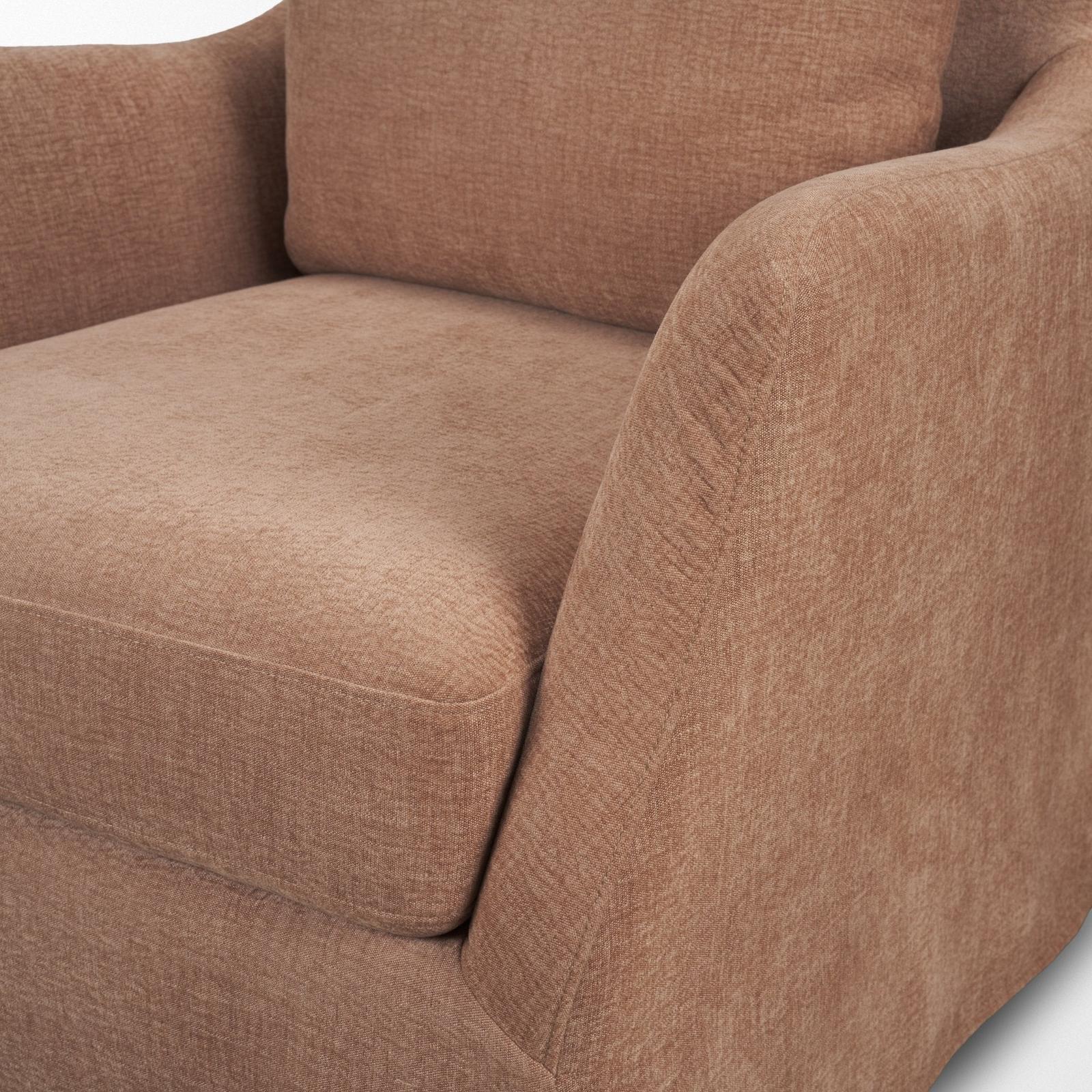 Mercana Ellington Slipcovered Slope Arm Swivel Accent Chair