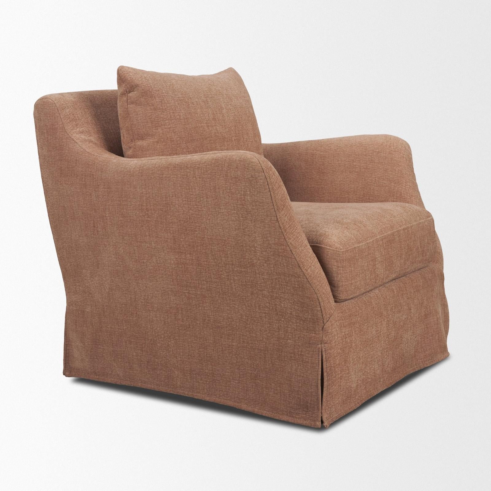 Mercana Ellington Slipcovered Slope Arm Swivel Accent Chair