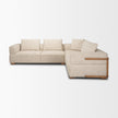 Mercana Warner Frame 3 Piece Sofa Set w/Corner Piece w/Back Cushions
