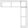 Mercana Warner Channel 3 Piece Sofa Set w/Corner Piece