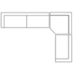 Mercana Warner Frame 3 Piece Sofa Set w/Corner Piece
