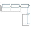 Mercana Warner Frame 3 Piece Sofa Set w/Corner Piece w/Back Cushions